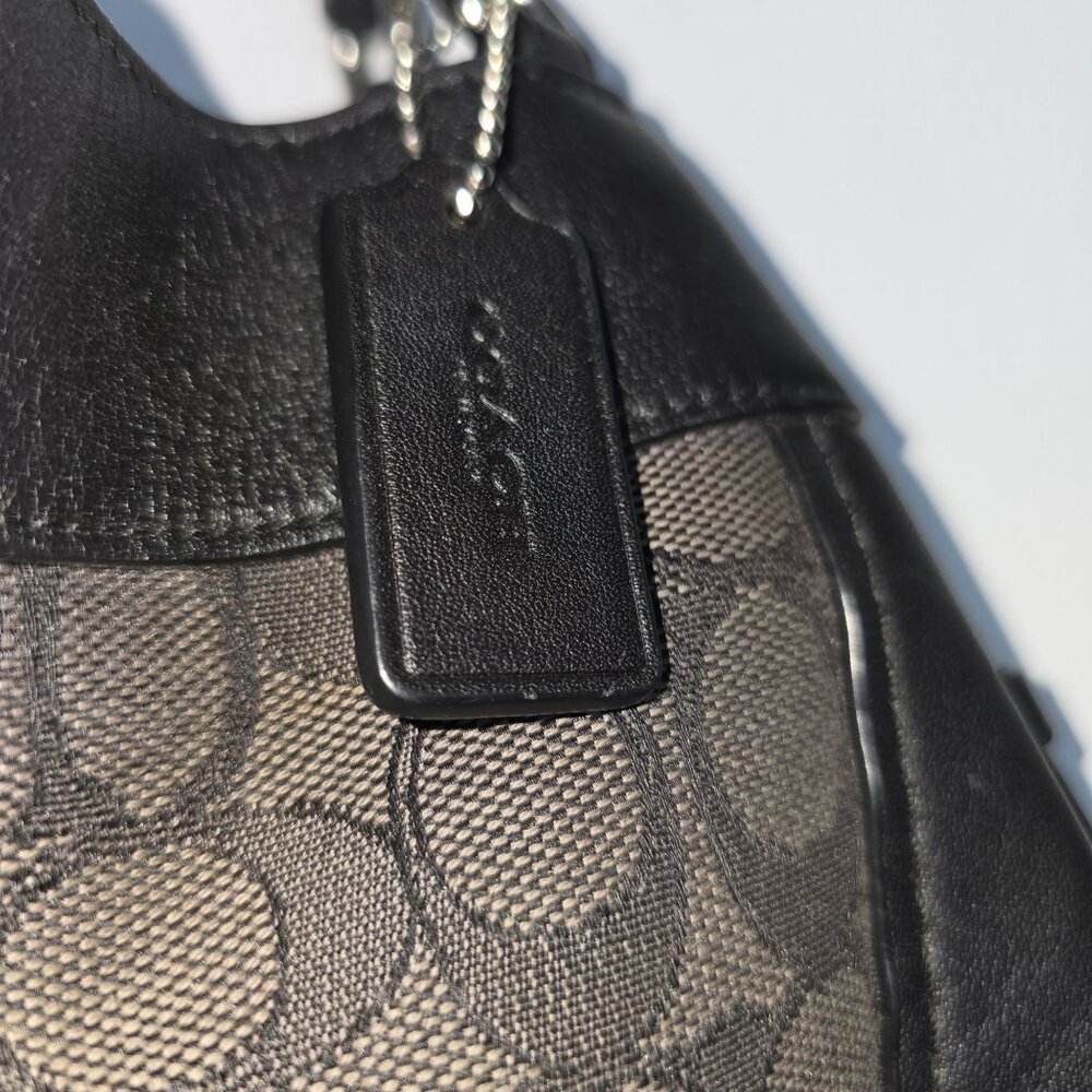 Coach Black Lexy Signature Print Double Shoulder Strap Crossbody Bag F29548 - Picture 6 of 11